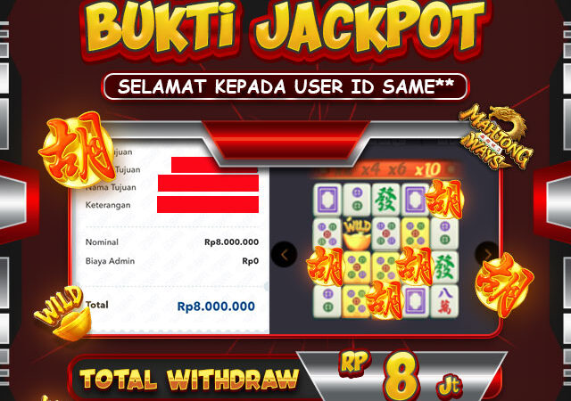 BUKTI JACKPOT MEMBER DI SITUS AGENSAWER