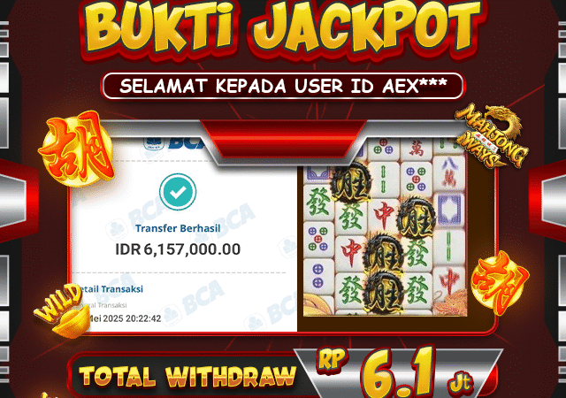 SELAMAT USER ID AEX*** TELAH MENDAPATKAN JACKPOT