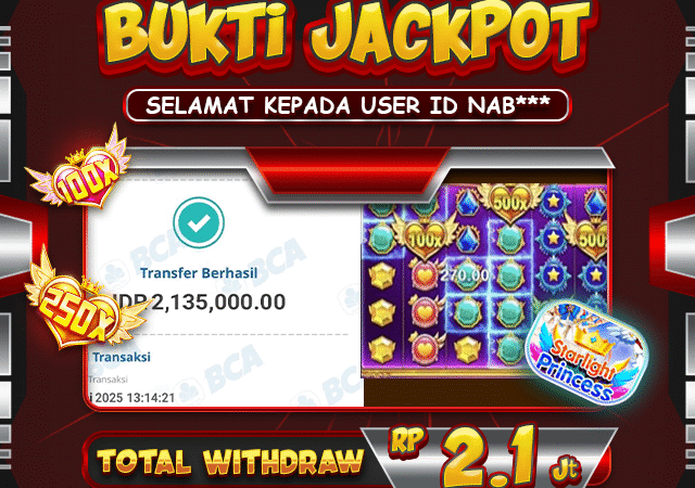 SELAMAT USER ID NAB*** TELAH MENDAPATKAN JACKPOT
