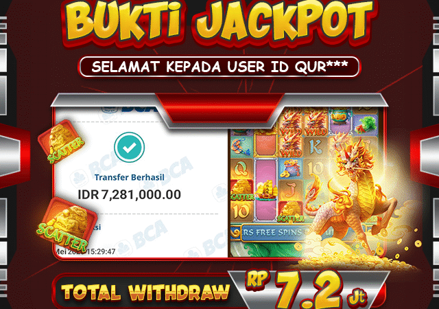 SELAMAT USER ID QUR*** TELAH MENDAPATKAN JACKPOT