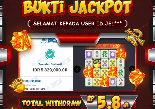 BUKTI JACKPOT DI SITUS AGENSAWER