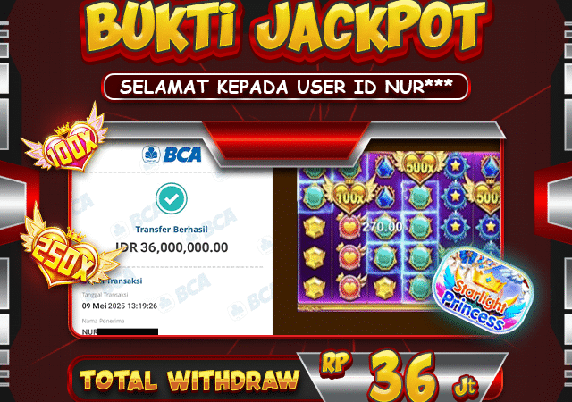 BUKTI JACKPOT DI SITUS AGENSAWER
